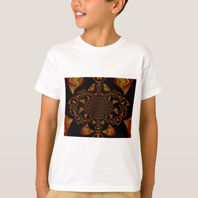 T-shirts Kaleidoscópio Impressão de Arte (Frente)