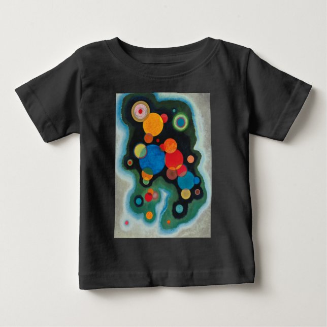 T-shirts Kandinsky aprofundou o óleo de Abstrato de impulso (Frente)