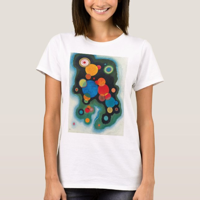 T-shirts Kandinsky aprofundou o óleo de Abstrato de impulso (Frente)