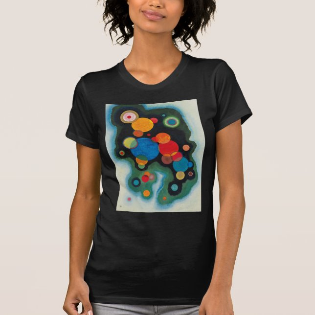 T-shirts Kandinsky aprofundou o óleo de Abstrato de impulso (Frente)