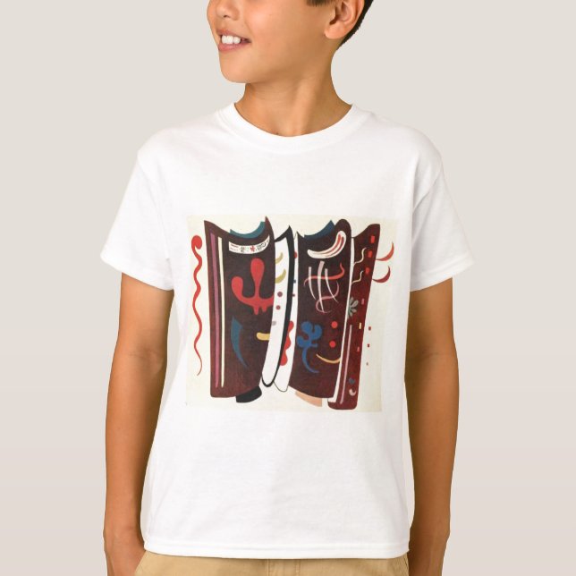 T-shirts Kandinsky Brown com Abstrato suplementar (Frente)