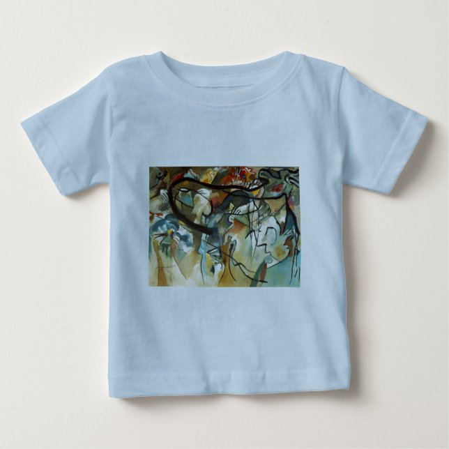 T-shirts Kandinsky Composition V Abstrato Pintura (Frente)