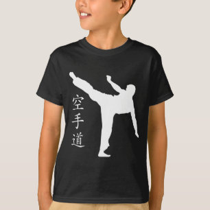 T-shirts Kanji alto do pontapé/karaté