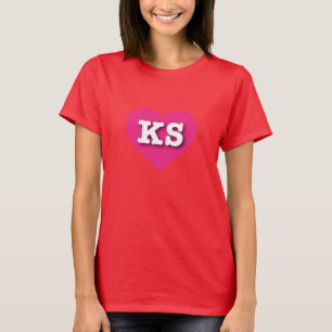 T-shirts Kansas Hot Pink Heart - Big Love