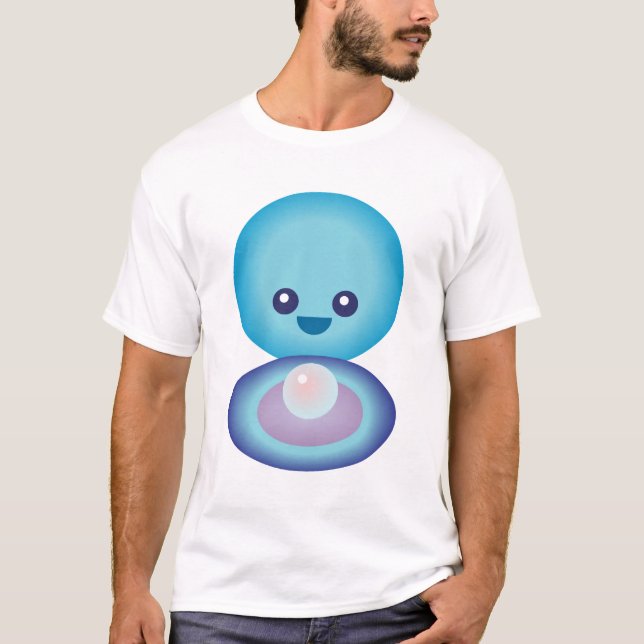 T-shirts Kawaii Happy Clam (Frente)