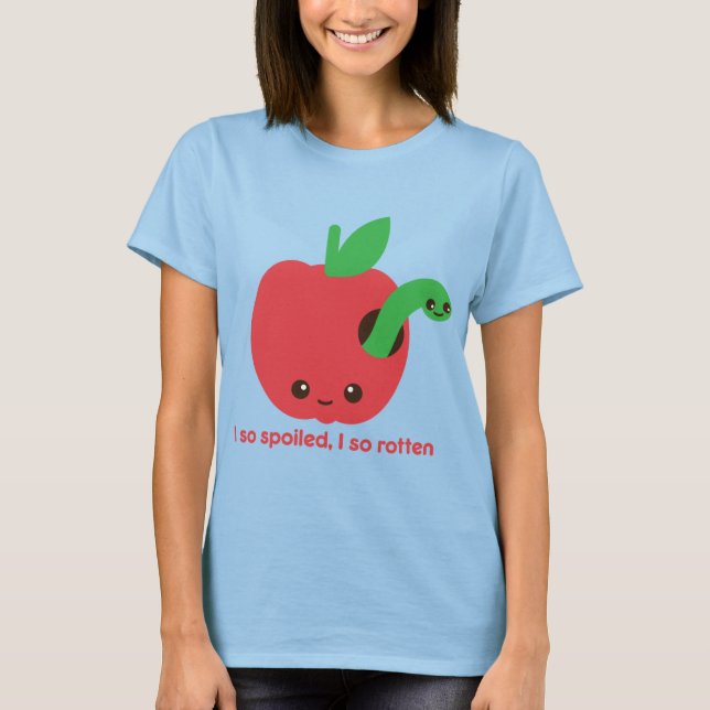 T-shirts Kawaii Rotten Apple (Frente)