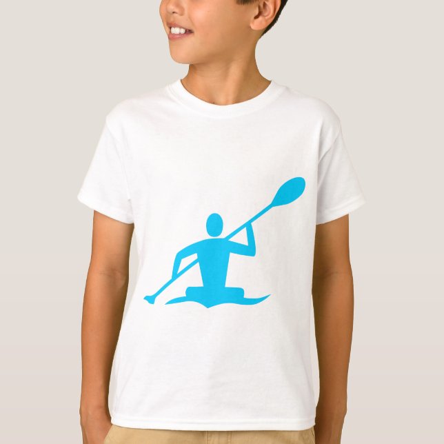 T-shirts Kayaking - Azul-Céu (Frente)
