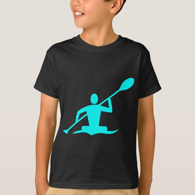 T-shirts Kayaking - Ciano (Frente)