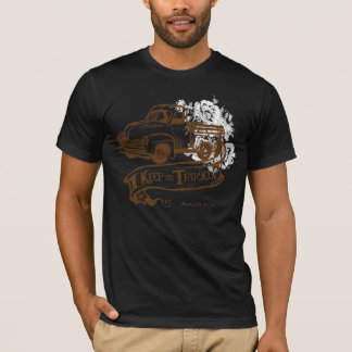 T-shirts Keeptruckin'- withflowers-marrom