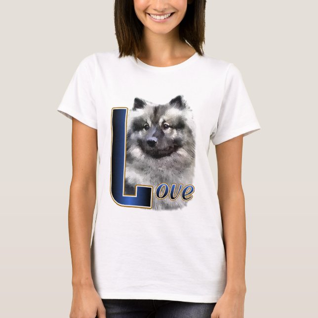 T-shirts Keeshond Art Gifts (Frente)