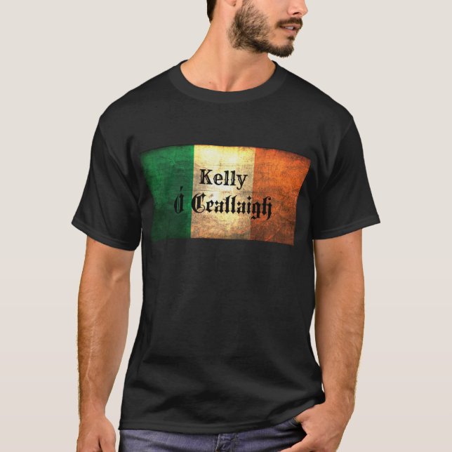 T-shirts Kelly Irish Flag (Frente)