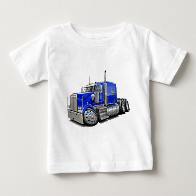 T-shirts Kenworth w900 Blue Truck (Frente)