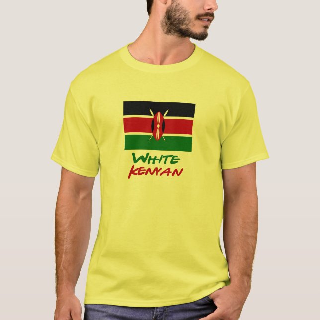 T-shirts Kenyan branco (Frente)