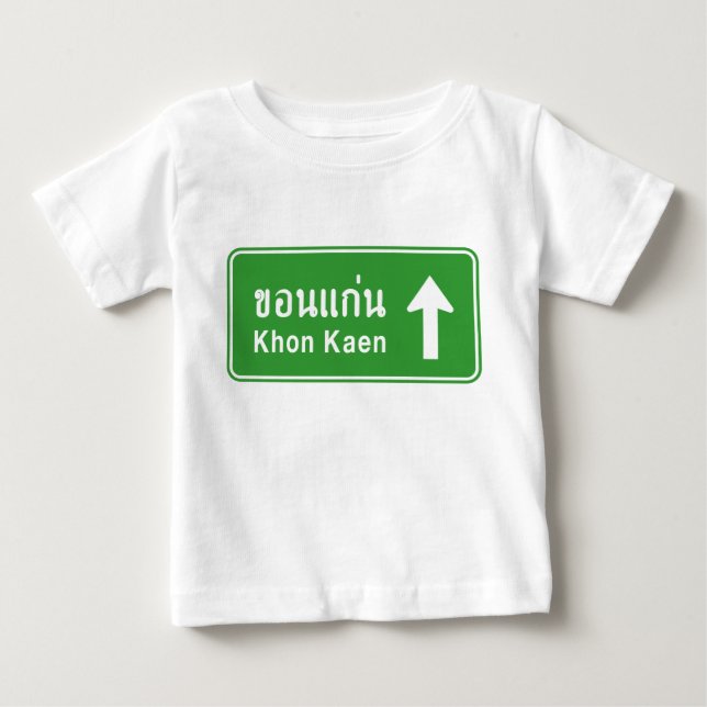 T-shirts Khon Kaen ⚠ Sinal De Tráfego Rodoviário Na Tai ⚠ (Frente)
