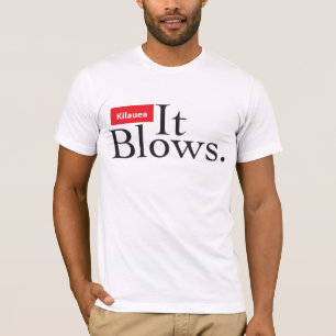T-shirts Kilauea que funde na parte dianteira, mapa+do