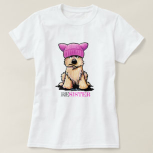 T-shirts KiniArt Cairn Terrier Rosa Chapéu
