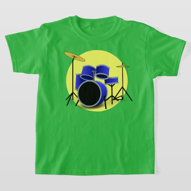 T-SHIRTS KIT DE DRUM AZUL MODERNO (Postura )