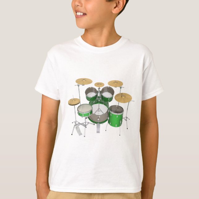 T-shirts Kit do tambor verde: (Frente)