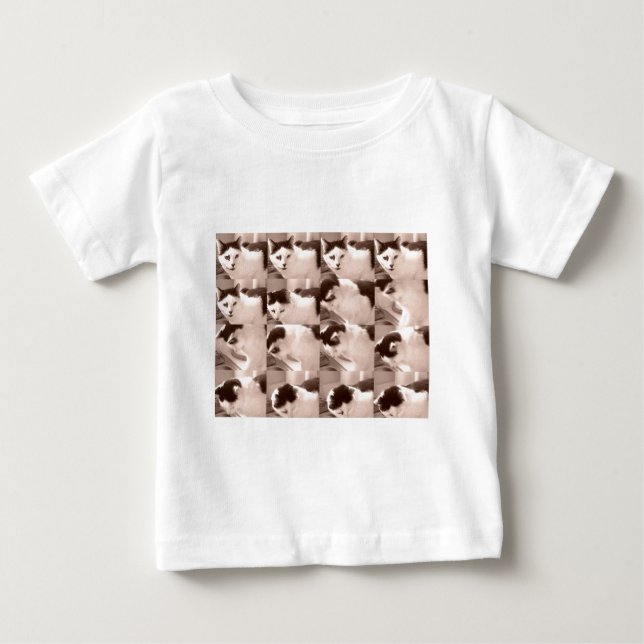 T-shirts Kitty Cat/Black & White Photo (Frente)