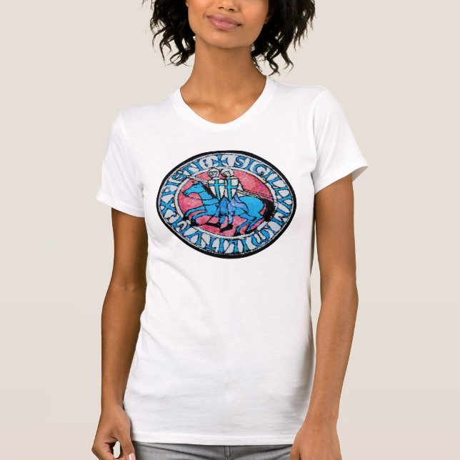 T-shirts Knights Templar Seal (Frente)