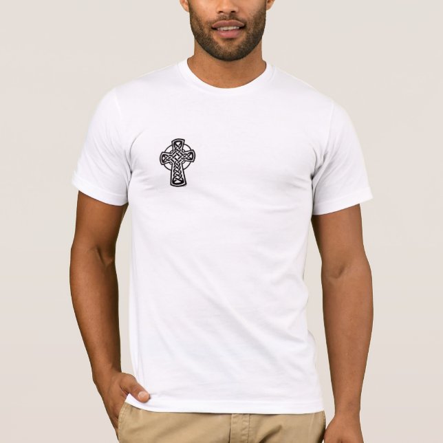 T-shirts knotwork da cruz celta (Frente)