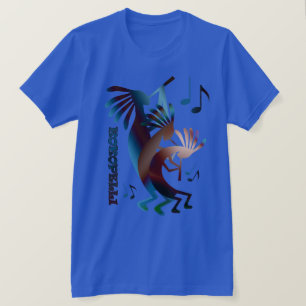 T-shirts Kokopelli Music Dance Silver T