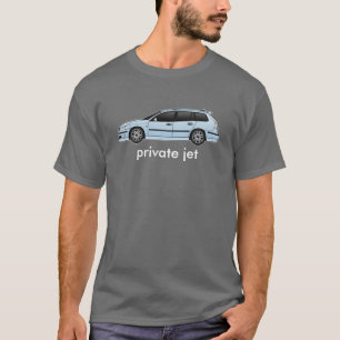 T-shirts kombi-gelo aero azul, jato privado