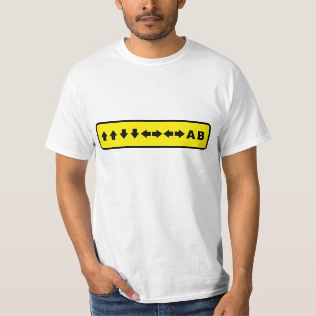T-shirts Konami Code (Yellow) (Frente)