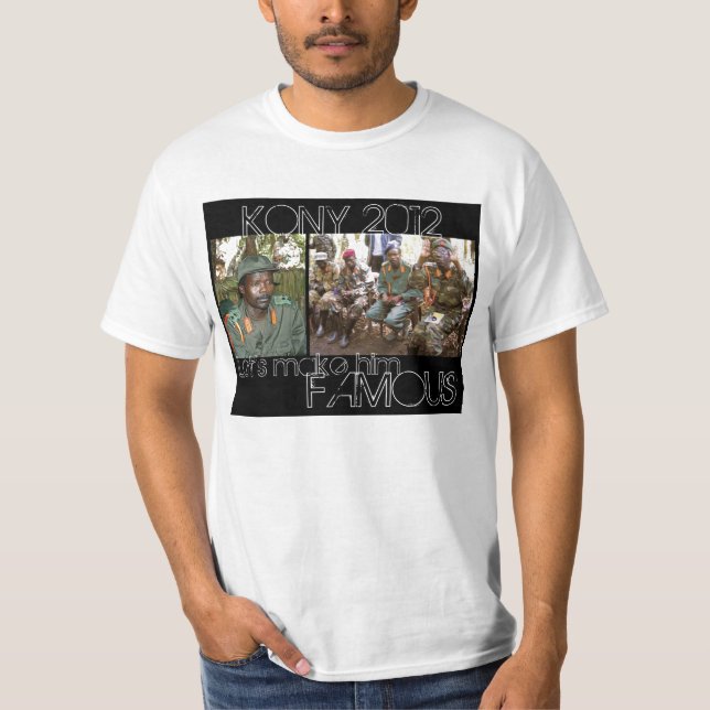 T-shirts KONY 2012 - Preto famoso (Frente)