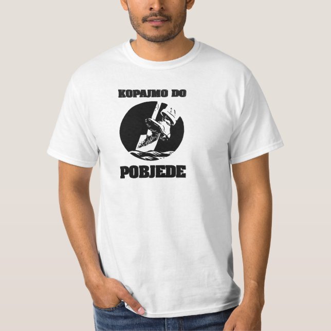T-shirts Kopajmo faz o poster de Pobjede Sarajevo (Frente)