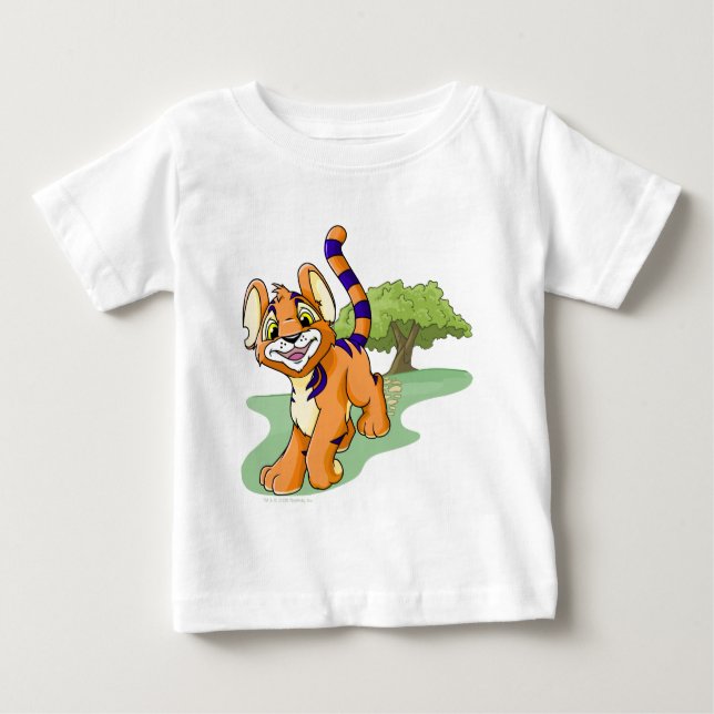 T-shirts Kougra alaranjado aventuroso na ilha do mistério (Frente)