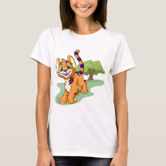 T-shirts Kougra alaranjado aventuroso na ilha do mistério