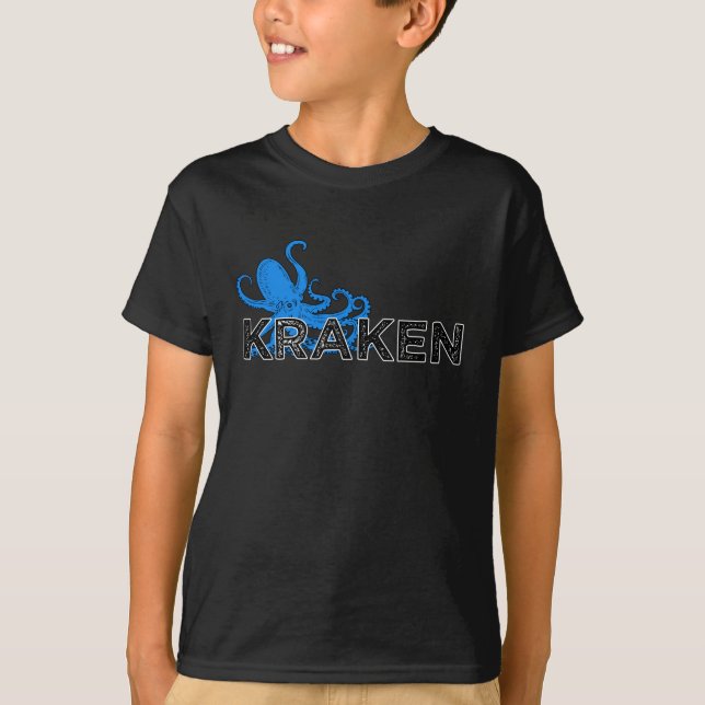 T-shirts Kraken - azul (Frente)