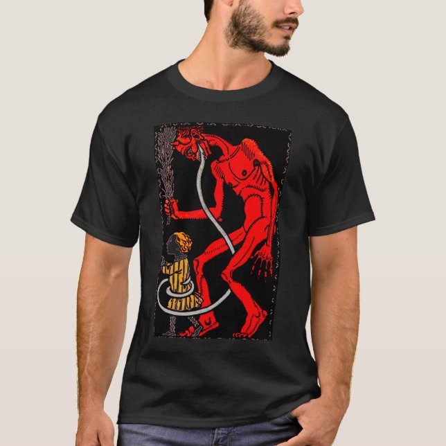 T-shirts Krampus tem uma língua longa! (Frente)