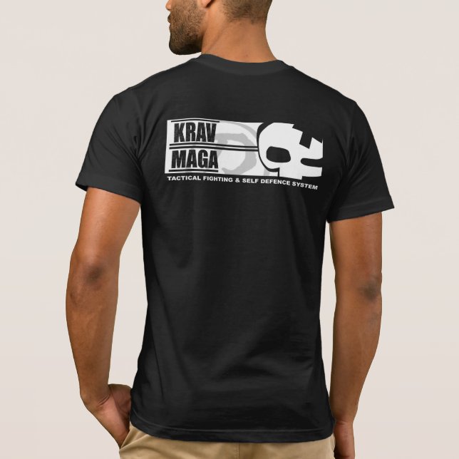 T-shirts Krav Maga: Parte traseira grande do crânio (Verso)