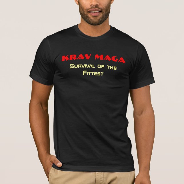 T-shirts Krav Maga, sobrevivência do mais apto (Frente)