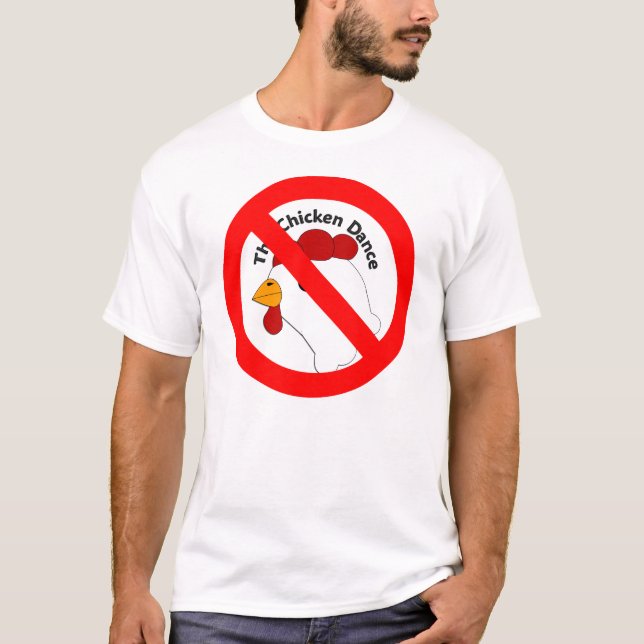 T-shirts KRW Engraçado Sem Casamento de Dança de Frango (Frente)