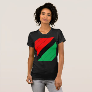 T-shirts Kwanzaa colore o teste padrão verde preto vermelho