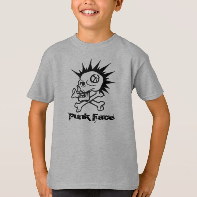 T-shirts l, cara do punk (Frente)