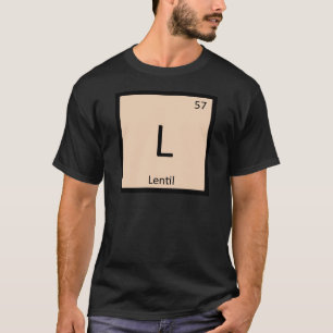 T-shirts L - Leguminosa Lentilha Química Símbolo da Tabela 