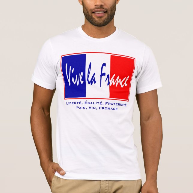 T-shirts La France de Vive - estilo de vida francês, o 14 (Frente)