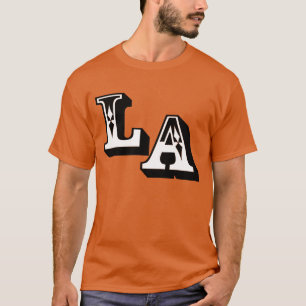 T-shirts ・° ☐ LA Logotipo Na moda American Roupa Basic Tee§