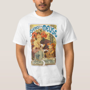 T-shirts La Meuse de Mucha - de Bieres de (cerveja do musa)