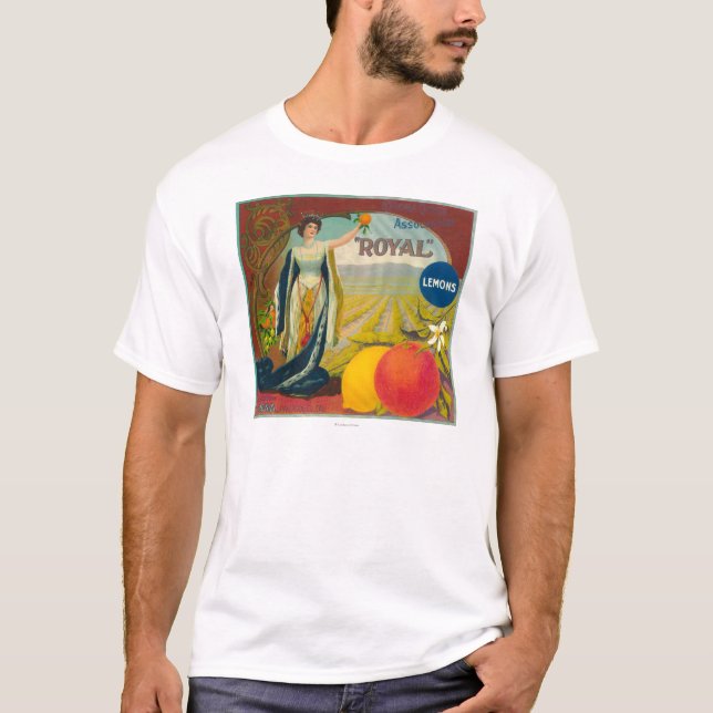 T-shirts LabelCorona alaranjado real, CA (Frente)