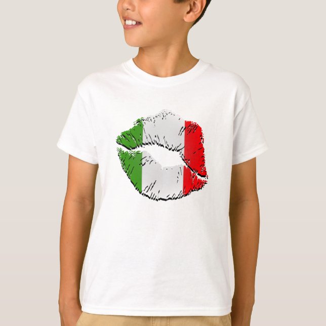 T-shirts Lábios de Sinalizador Italianos (Frente)