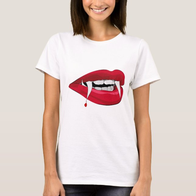 T-shirts Lábios do vampiro (Frente)
