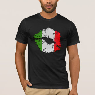 T-shirts Lábios italianos da bandeira