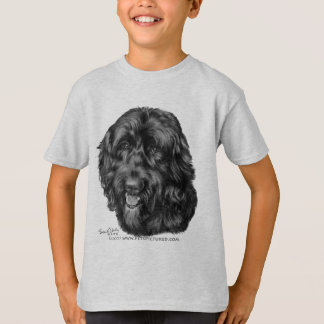T-shirts Labradoodle preto