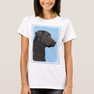 T-shirts Labrador Retriever Black Painting Original Dog Art