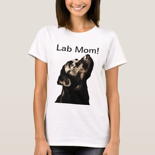 T-shirts Labrador retriever preto impressionante (Frente)